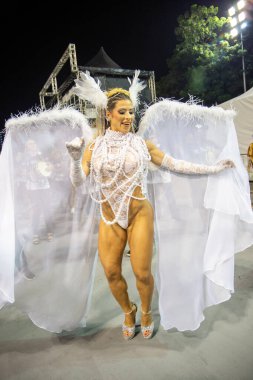 SAO PAULO, BRAZIL FEBRUARY 09, 2023, Technical rehearsal of the Sao Paulo samba schools at the Anhembi Sambadrome