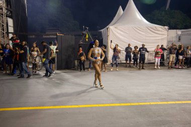 SAO PAULO, BRAZIL FEBRUARY 09, 2023, Technical rehearsal of the Sao Paulo samba schools at the Anhembi Sambadrome