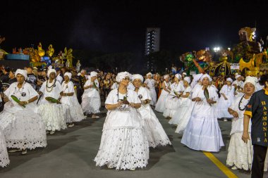 SAO PAULO, BRAZIL FEBRUARY 09, 2023, Technical rehearsal of the Sao Paulo samba schools at the Anhembi Sambadrome