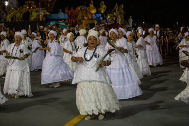 SAO PAULO, BRAZIL FEBRUARY 09, 2023, Technical rehearsal of the Sao Paulo samba schools at the Anhembi Sambadrome 