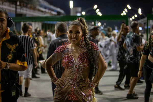 SAO PAULO, BRAZIL FEBRUARY 09, 2023, Technical rehearsal of the Sao Paulo samba schools at the Anhembi Sambadrome.