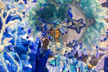 samba school parade at the sambodromo in so paulo brazil