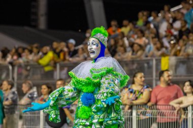 samba school parade at the sambodromo in so paulo brazil