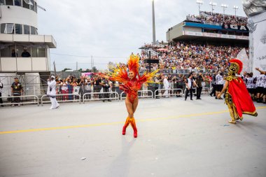 queen of the battery of the gavioes school Sabrina Sato