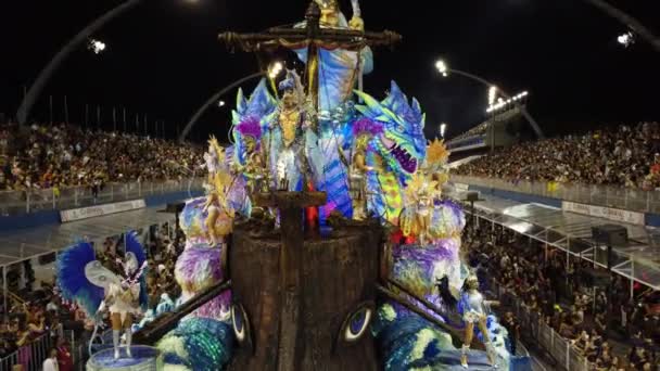 Paulo Febrero 2023Siete Escuelas Abren Desfile Del Grupo Especial Carnaval — Vídeos de Stock