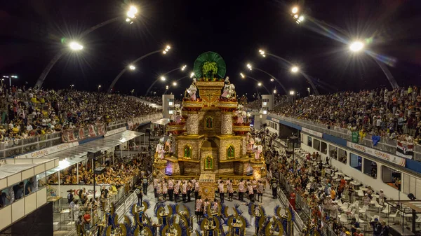 Пауло Февраля 2023 Семь Школ Открывают Парад Специальной Группы Карнавала Стоковое Фото