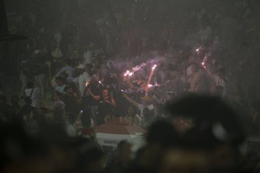 Paulo - 21 Ocak 2024: So Paulo karnavalının samba okulları Pazar gecesi Sambadrome 'da teknik prova yaptılar (21 Ocak)).