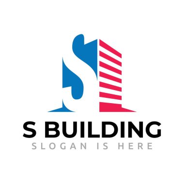 S Mektup Ofisi İşletme İnşaat Şehir Logo Şablonu