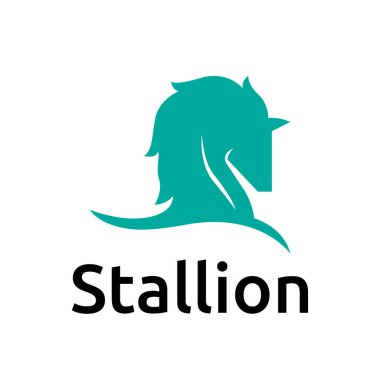 Stallion Logosu Güçlü At Damgalama Amblemi