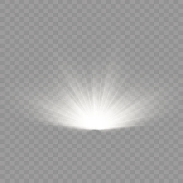 Белые Блики Освещение Сияние Специального Светового Эффекта Sen Прожектор Взрыв Лицензионные Стоковые Иллюстрации