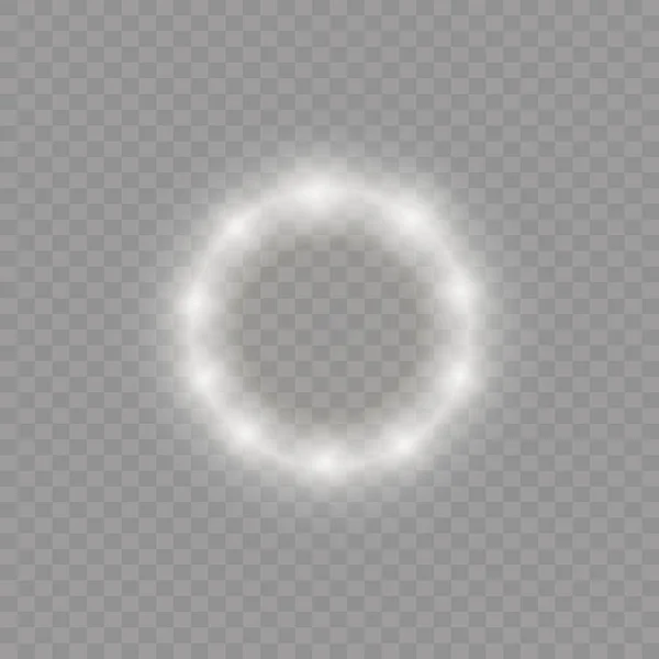 White Lens Flares Lighting Glow Special Light Effect Sen Spotlight — 图库矢量图片