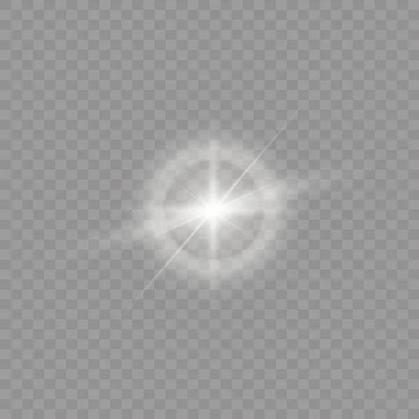 Біла Лінза Спалахує Освітлення Світло Спеціальний Світловий Ефект Sen Прожектор — стоковий вектор