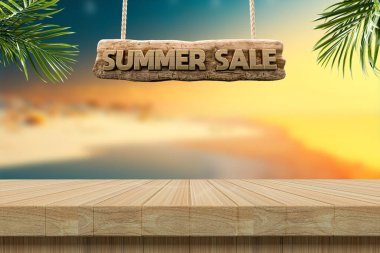Wooden Table Sunny Beach to Announce Objects