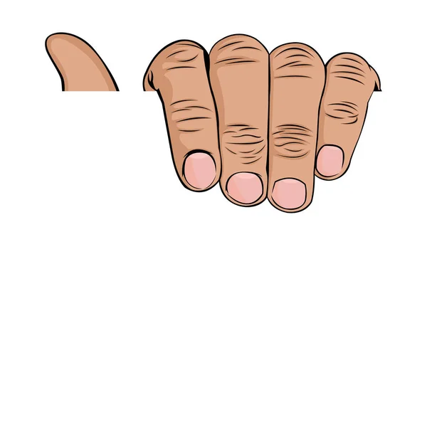 Векторная Иллюстрация Руки Держащей Лист Бумаги Держа Бумагу Руке Кусок — стоковый вектор