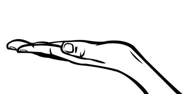 Yüzü yukarıya dönük bir kadının vektör çizimi sunumu, alışı veya sorulmasını sembolize ediyor. Destek, cömertlik, minnettarlık veya manevi kavramlar için idealdir..