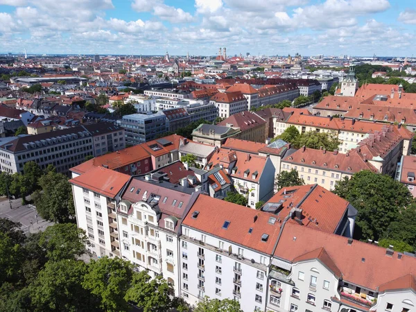 Aerial View Marienplatz Town Hall Frauenkirche Munich Germany High Quality — Stock Photo, Image