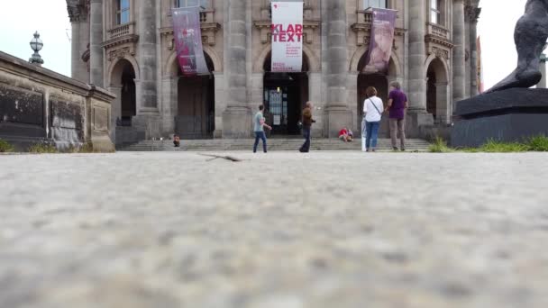 Музей Боде Берлине Германия Высококачественные Fullhd Кадры Вид Воздуха Германии — стоковое видео