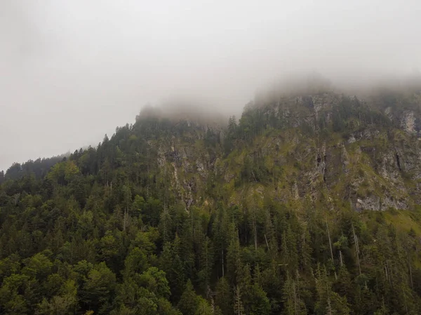 Декілька Шарів Гір Здіймаються Високих Гір Німеччини Вкриті Світлим Туманом — стокове фото