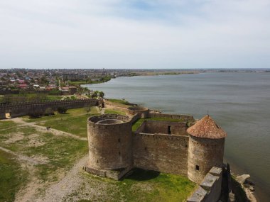 Ukrayna, Odessa yakınlarındaki Belgorod-Dnestrovsk 'taki Antik Akkerman kalesi. Yüksek kalite fotoğraf