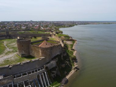 Ukrayna, Odessa yakınlarındaki Belgorod-Dnestrovsk 'taki Antik Akkerman kalesi. Yüksek kalite fotoğraf
