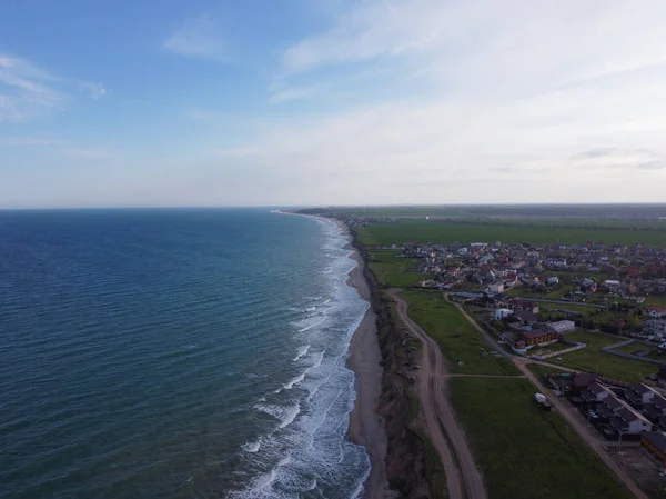 모래가 고품질 우크라이나 오데사 근처의해 위에서 바라본 — 스톡 사진