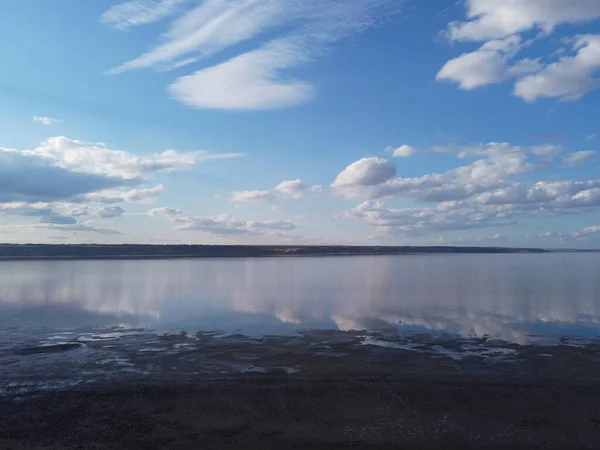 View Pink Salty Syvash Lake Kherson Region Ukraine High Quality — Stock Photo, Image