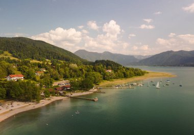 landscape at the lake tegernsee - bavaria - Bad Wiessee. High quality photo clipart