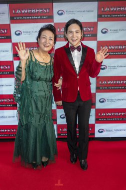 Park Young Hye, Shin Seoung Hoon 13. Los Angeles Web Serisi Festivali Ödül Töreni 'ne katıldı. Kore Kültür Merkezi, Los Angeles, CA, 5 Kasım 2022 