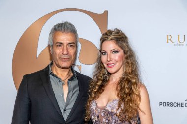 Actor Medi Em, Dustin Quick attend 2023 Inaugural Preview and Global Couture Gala at Porsche DTLA, Los Angeles, CA January 22 2023