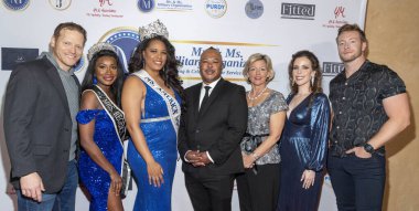 Judges, Founder and MC attend 2023 Mr. and Ms. Military Pageant at Joan B. Kroc Theater, San Diego, CA February 24, 2023