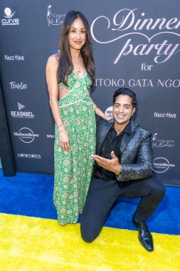 Musical Artist Anthony Bless with his wife Lynhthy attends Black-Tie Dinner Party In Honor of Her Excellency Kitoko Gata Ngoulou, Ambassador of Chad at home of Phil Westbrooks, Los Angeles, CA July 21, 2023