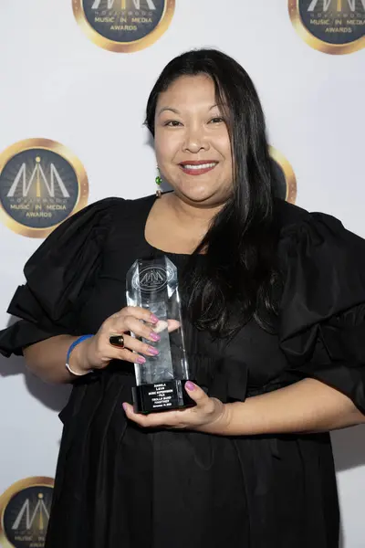 Nadzorca Muzyczny Angela Leus Uczestniczy 14Th Hollywood Music Media Awards — Zdjęcie stockowe