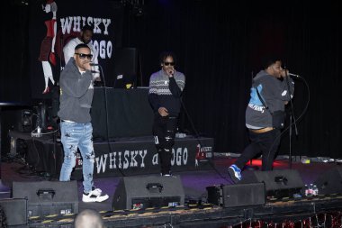 Müzikal sanatçıları Şef Sean, DJ Cheeseburger, OkDeazy, HariMxncler Çirkin Süveter Partisi Konseri 'nde performans sergilediler Whisky a Go Go, Batı Hollywood, Los Angeles, CA 16 Aralık 2023