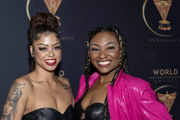 Aktris Shana Moss, Müzikal Sanatçı Tootsie The Rapçi, The Soiree tarafından The Bourbon Room, Los Angeles, CA 'da sunulan 2024 Dünya Eğlence Ödülleri' ne katıldı.