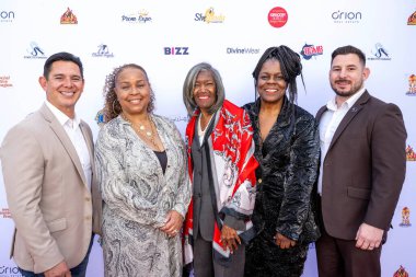 Octavia Clayton, Emma Sharif, StormyWeather Banks, Brad Crihfield attends 2024 Prom Expo Unlimited and fashion show at Earvin Magic Johnson Park & Community Event Center , Los Angeles, CA, March 9, 2024 clipart