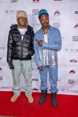 Oğlu Malcolm ile birlikte komedyen Willie Macc 1 Nisan 2024 tarihinde Los Angeles, Ziggy Oteli 'nde Christine Peake' in 