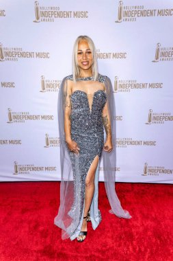 Şarkıcı KIA, AVALON Hollywood ve Bardot, Los Angeles, CA, 18 Temmuz 2024 'te 2024 Hollywood Bağımsız Müzik Ödüllerine katıldı.