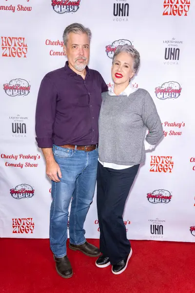 stock image Comedian Christine Fekete with husband Doug attends Christine Peake's 'Cheeky Peakey's Comedy Show August 2024'  at Hotel Ziggy, Los Angeles, CA, August 12th, 2024