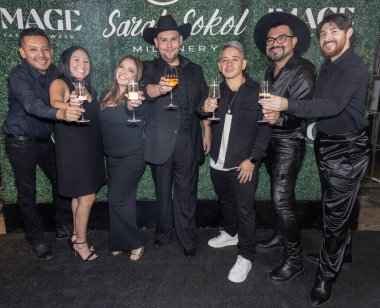 MVR Halkla İlişkiler Melissa Rodriguez, Image Fashion Week 'in CEO' su / yapımcısı Cynthia Najares, Image Fashion Week 'in CEO / yapımcısı Ivan Arce personelle birlikte Neuehouse Hollywood, Los Angeles, C' de Sarah Sokol ile birlikte Image Fashion Week Show 'a katıldı.