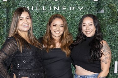 CEO / Producer of Image Fashion Week Cynthia Najares with her sisters attends Image Fashion week inaugural show with Sarah Sokol  at Neuehouse Hollywood, Los Angeles, CA, October 10th, 2024 clipart