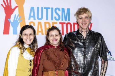 Founder at OurTism Chloe Estelle, Actress Lillian Carrier, Actor Coby Bird attend 3rd Annual All Ghouls Gala benefiting Autism Care Today at a private residence, Los Angeles, CA, October 26th, 2024 clipart