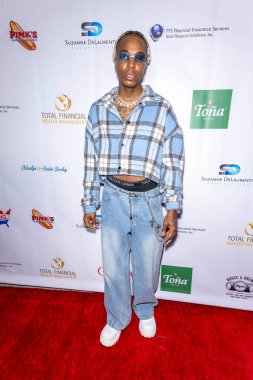 Musician Skrizzy attends The Christmas Chain Los Angeles Premiere Screening at Fine Arts Theater, Los Angeles, CA, November 13th, 2024