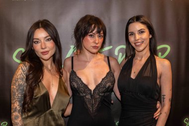 Actor /Make Up Artist June Naranjo, Actress Natalie Delgado, Model Susie Munoz attend Los Angeles Premiere of Film 'Solo Trip' at Fine Art Theatre, Los Angeles, CA, March 29th, 2025