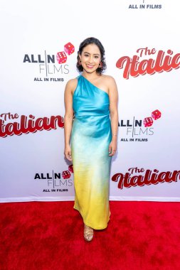 Aktris Vanessa Gelacio, 10 Nisan 2025 'te Harmony Gold Tiyatrosu' nda Los Angeles Prömiyeri 'ne katıldı.