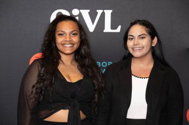 Reklamcılar Jessica Quilantan ve Ray Bennett, Landon Brittain 'in 27 Haziran 2025' te Los Angeles 'taki Samuel Goldwyn Tiyatrosu' nda oynadığı 