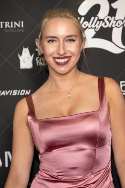 Aktris Aimee La Joie, 17 Ağustos 2025 'te TCL Çin Tiyatrosu' nda düzenlenen 21. Hollyshorts Film Festivali Oscar 'a layık görüldü.