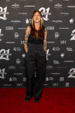 Aktris Fallon Scherzinger, 17 Ağustos 2025 'te TCL Çin Tiyatrosu' nda düzenlenen 21. Hollyshorts Film Festivali Oscar ödüllerine katıldı.