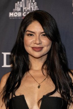 Gerçeklik Yıldızı Angela Deem, 23 Ağustos 2025 'te Los Angeles' taki Mas Mananitas restoranında Gerçeklik Kraliçesi için Şarkı Açıklama Etkinliğine ev sahipliği yapıyor.