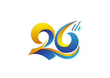 Kaligrafi sanatıyla 26. Kutlama Tasarımı