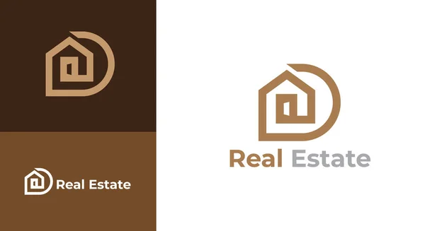 Real Estate Logo Letter Vector Letter Home Reality Creative Business — Stock Vector